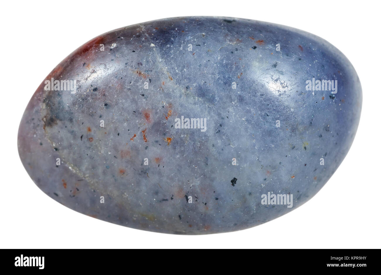 tumbled Cordierite (iolite) gemstone isolated Stock Photo - Alamy