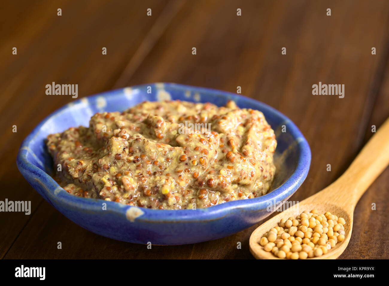 Whole Grain Mustard Stock Photo Alamy