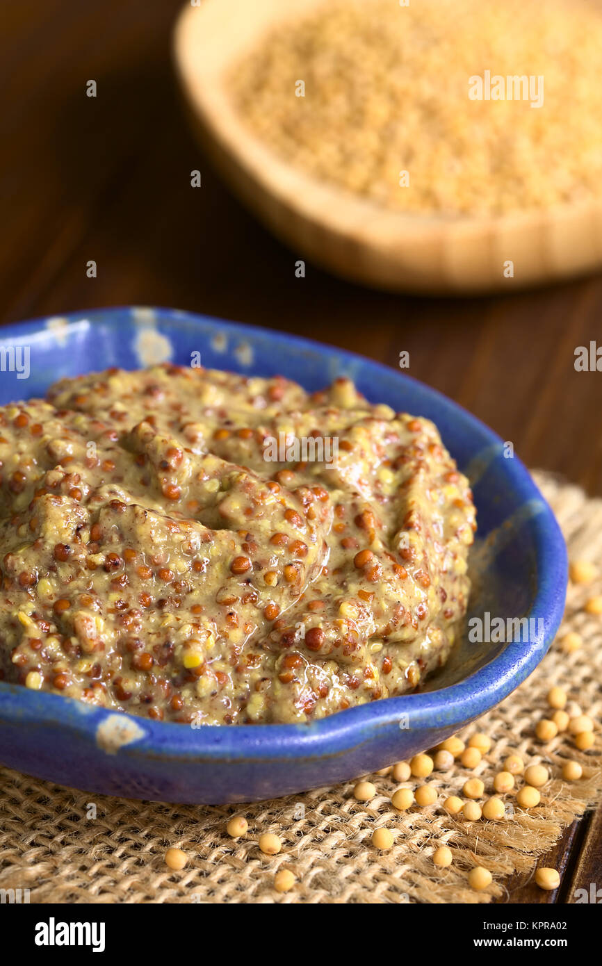 Whole Grain Mustard Stock Photo Alamy