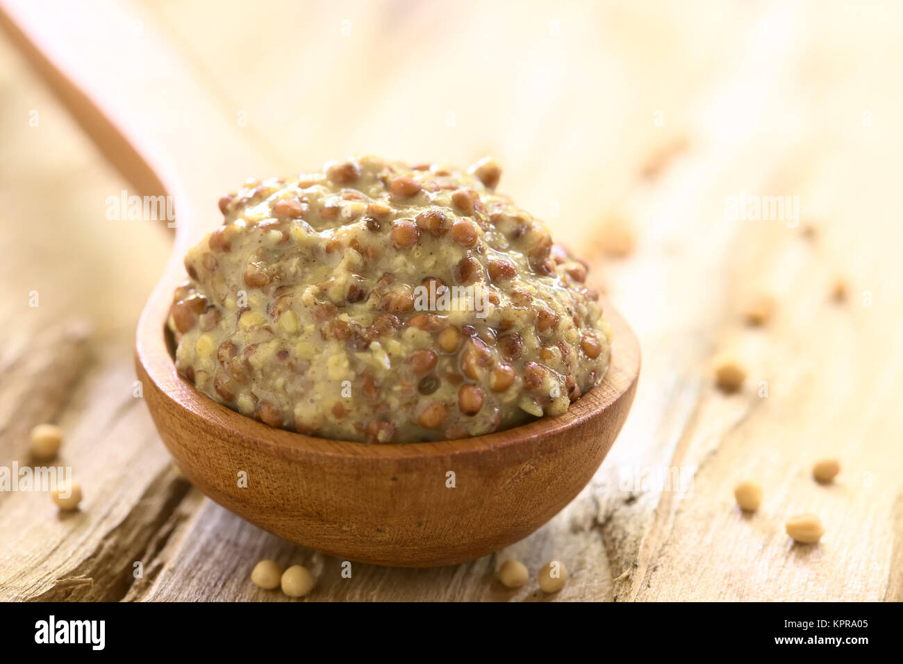 Whole Grain Mustard Stock Photo Alamy