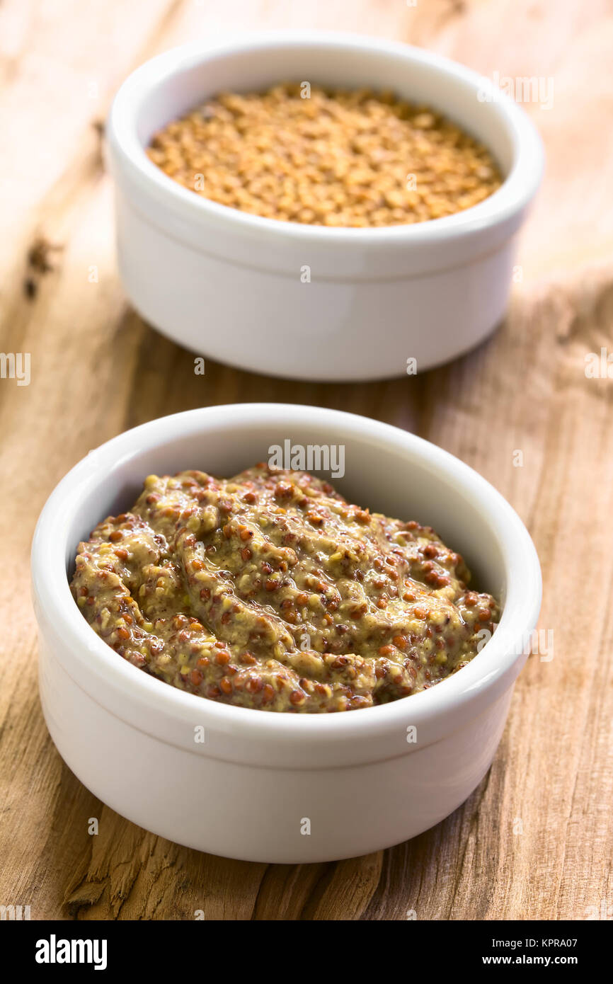 Whole Grain Mustard Stock Photo Alamy