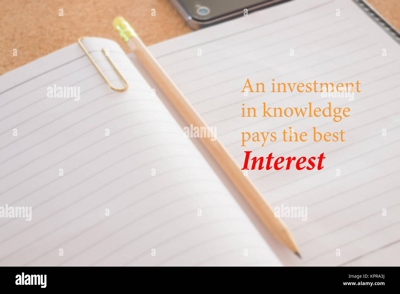 An investment in knowledge pays the best interest Stock Photo Alamy