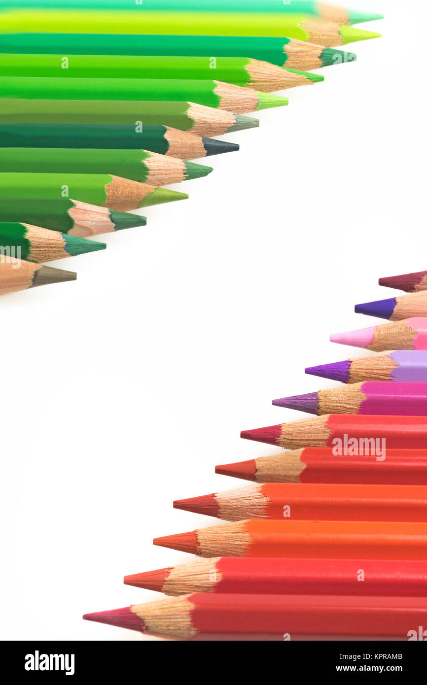 Green and red pastels vertically Stock Photo Alamy