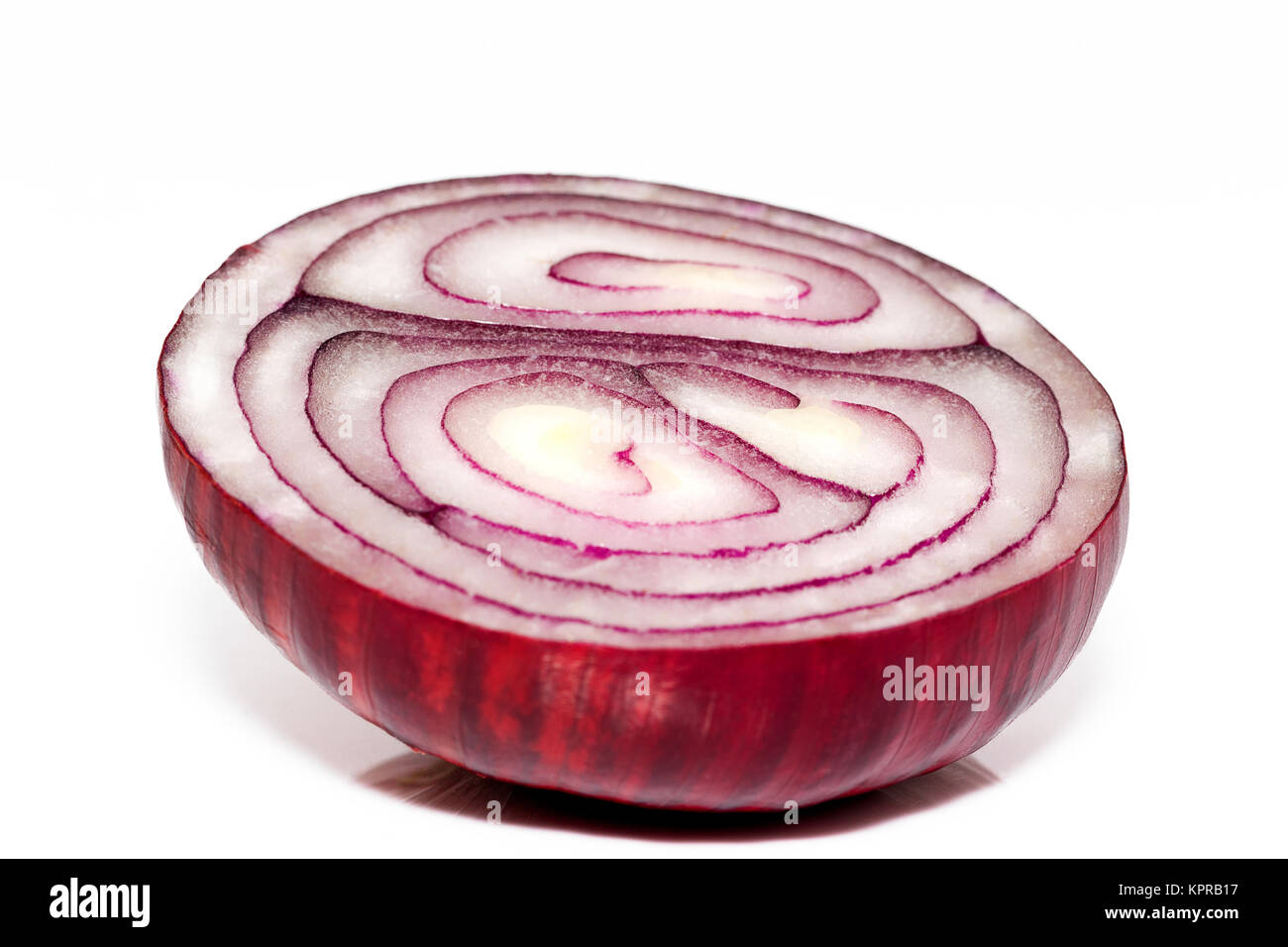 isolated half of red onion on white background Stock Photo - Alamy