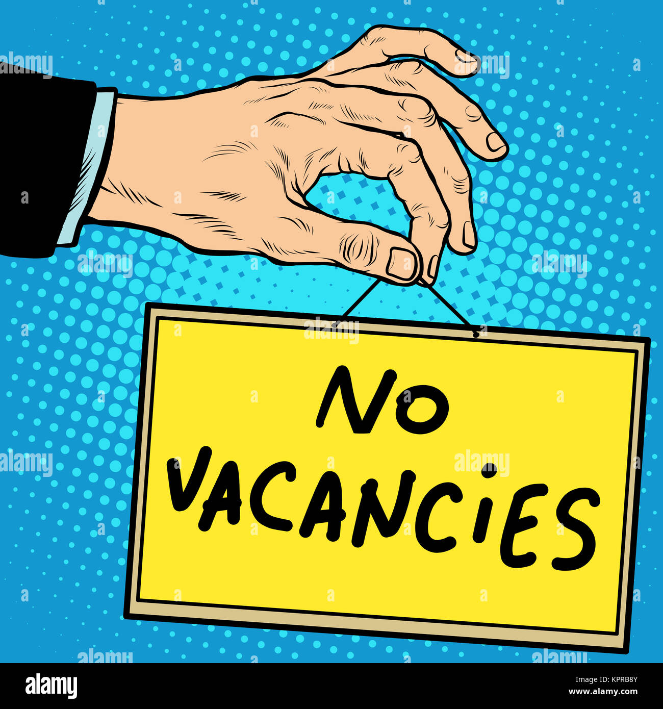 Hand sign no vacancies Stock Photo - Alamy