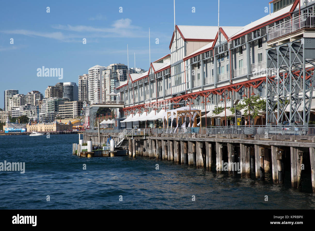 Walsh Bay and Pier 1 wharf in Sydney city centre,Australia Stock Photo