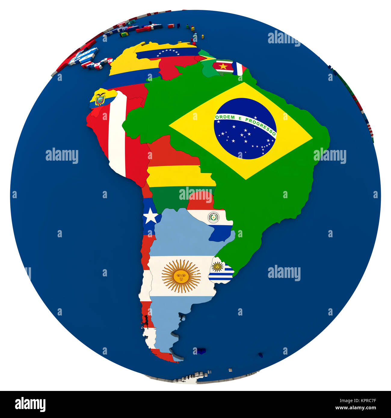 Political south America map Stock - Political South America Map KPRC7F south america map political