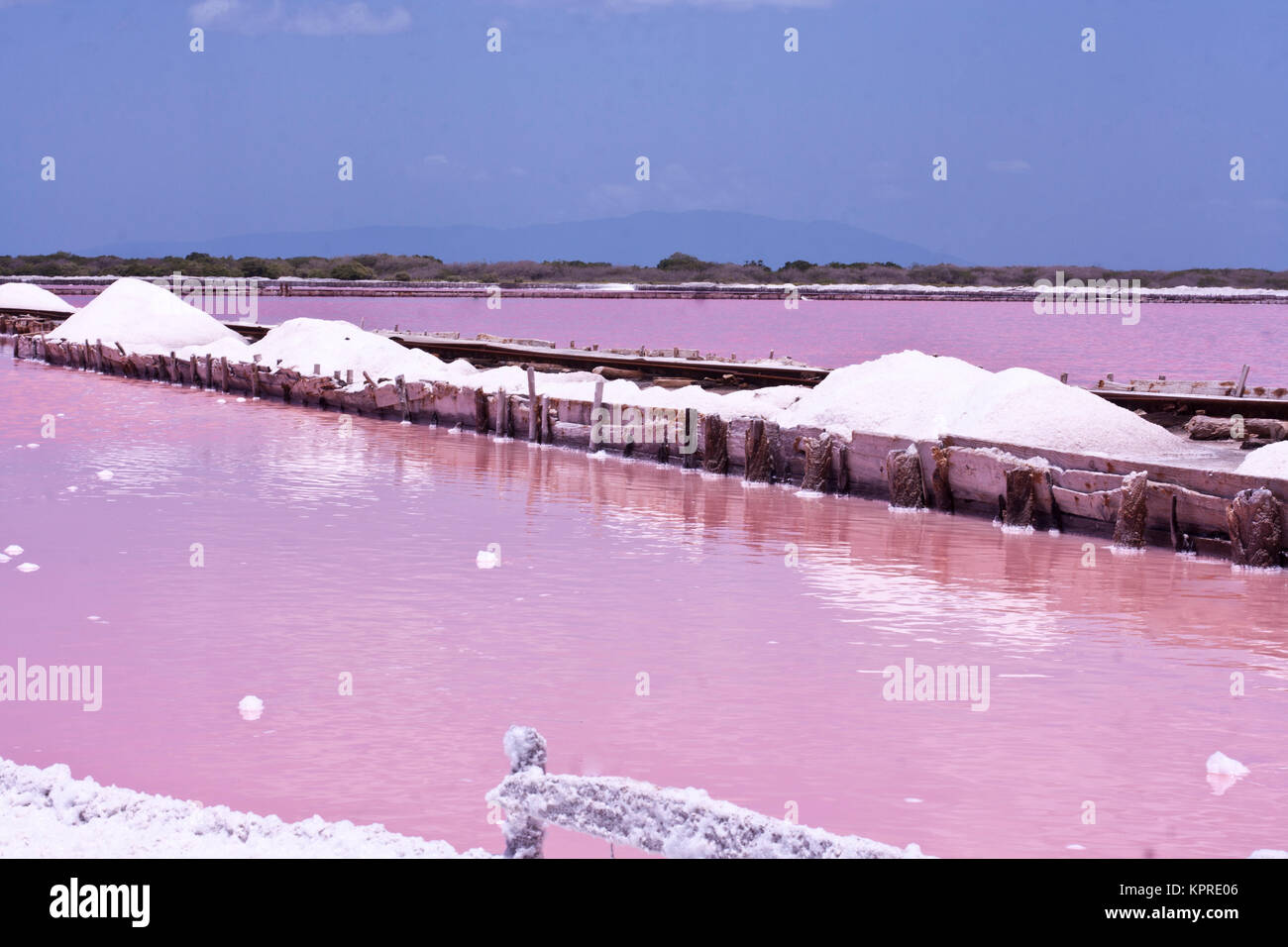Salt mines in Bani Stock Photo
