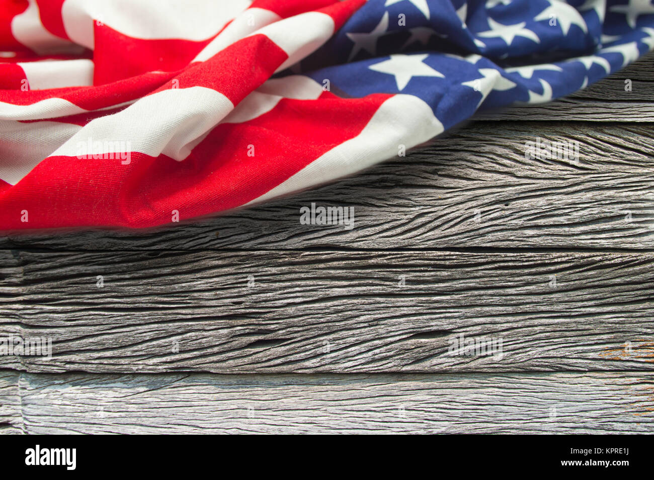 American flag on wooden background Stock Photo - Alamy
