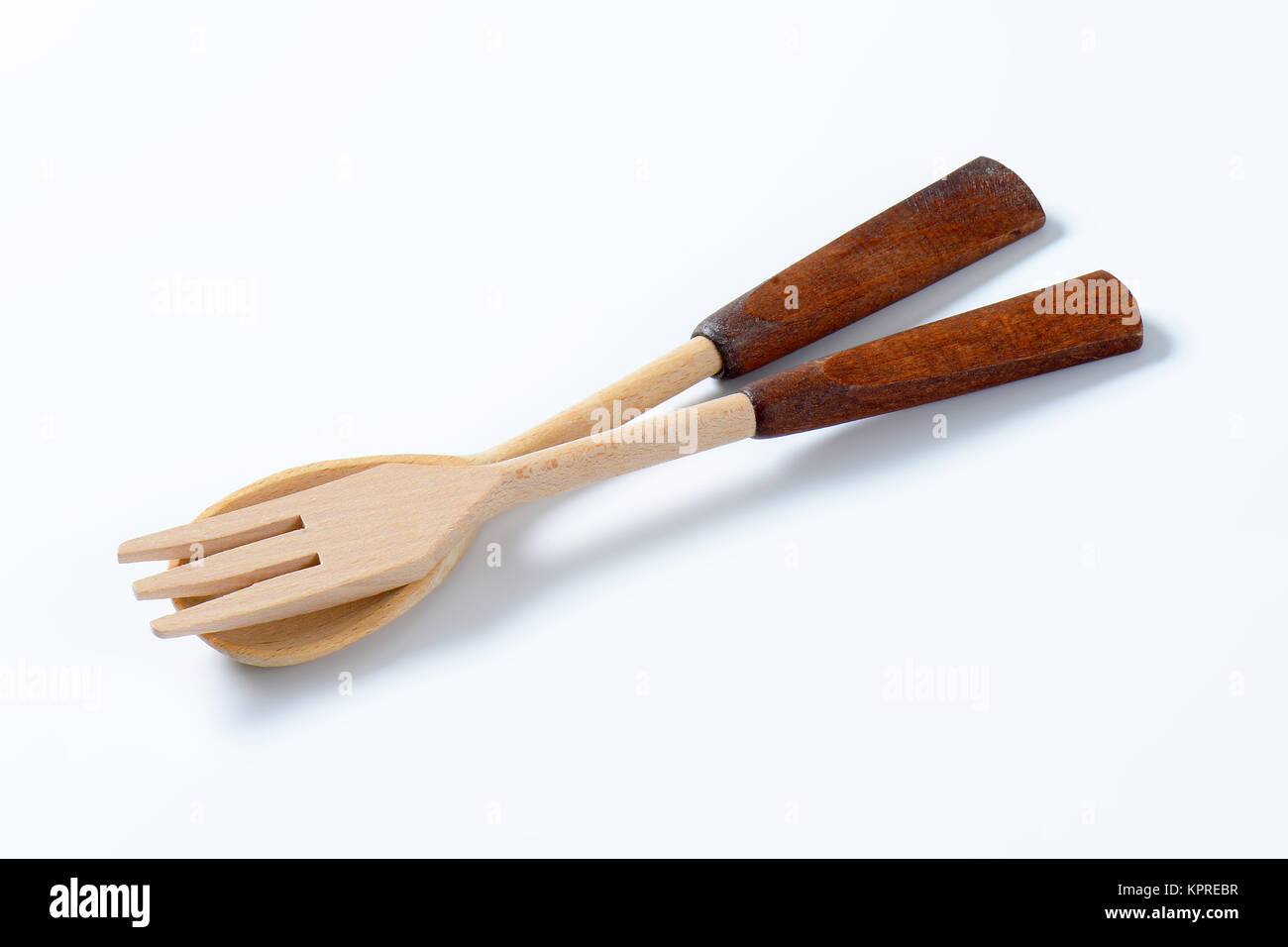 wooden fork and spoon Stock Photo Alamy