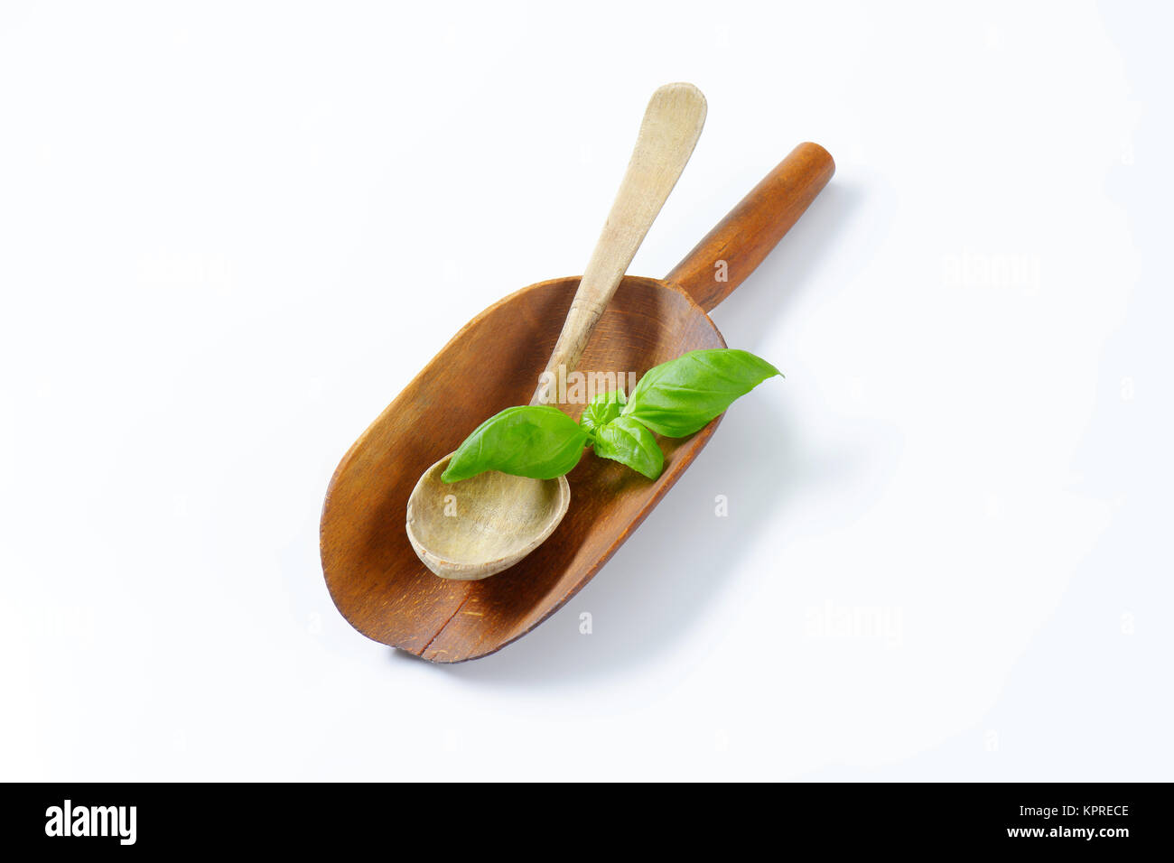 wooden scoop and spoon Stock Photo Alamy