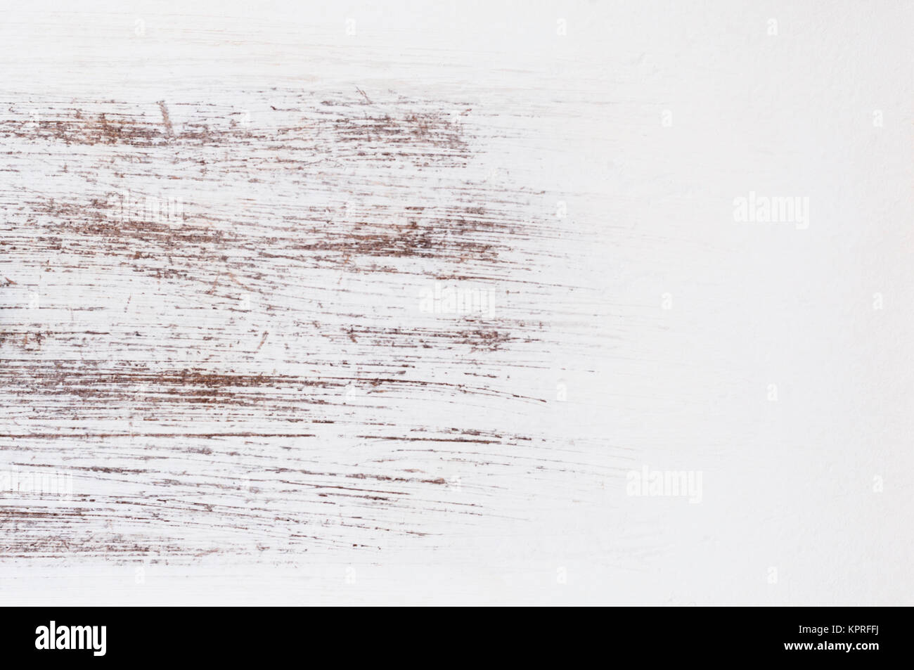 scratched white wooden background Stock Photo