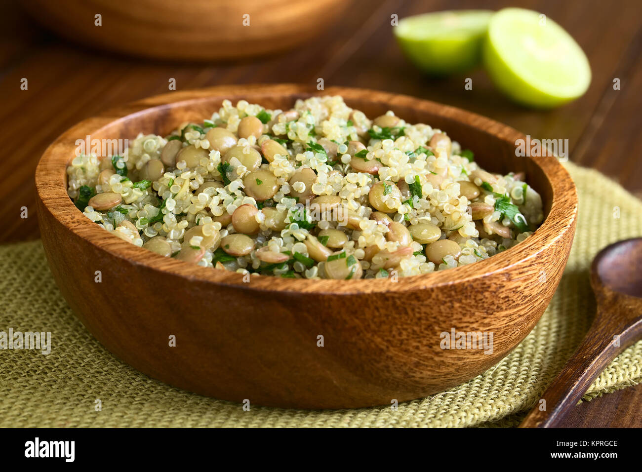 Quinoa Salad with Lentil and Parsley Stock Photo Alamy
