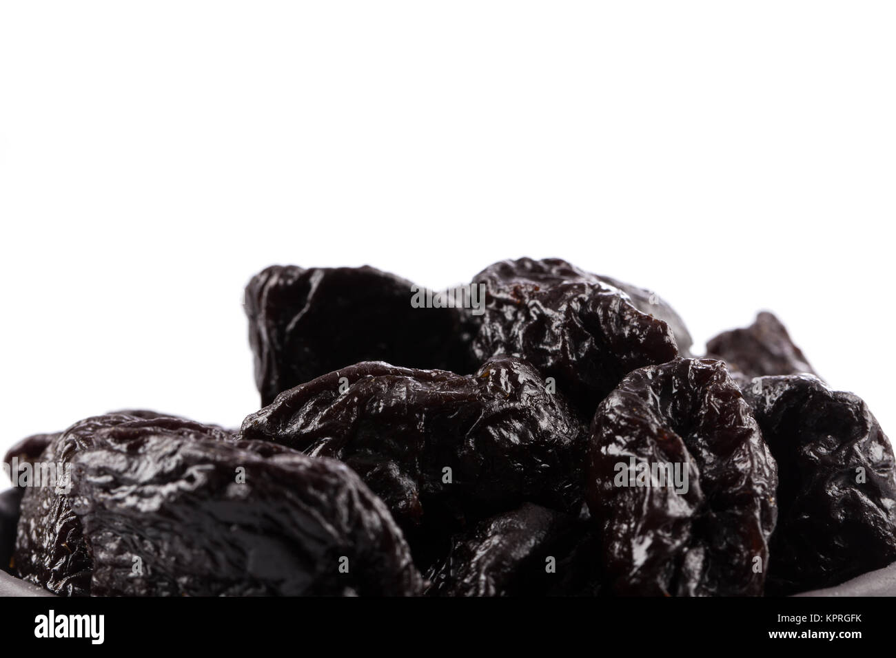 Dried plum prunes isolated Stock Photo Alamy