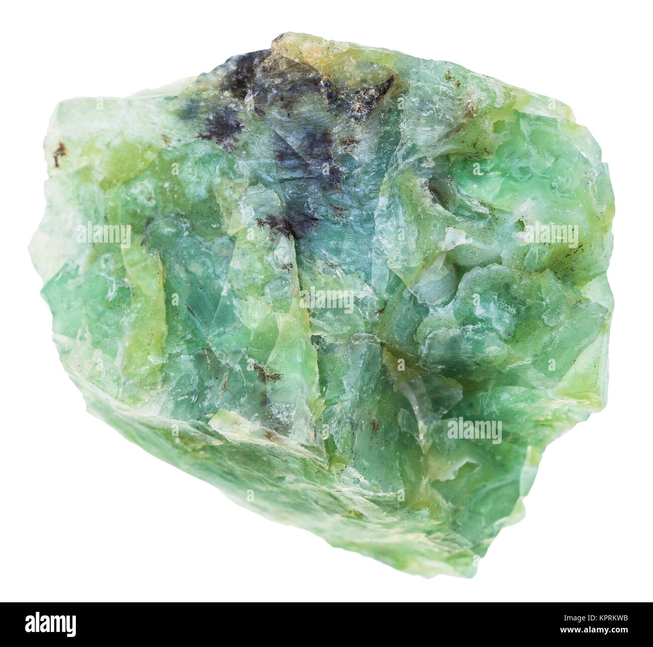 crystal of green opal gemstone isolated Stock Photo Alamy