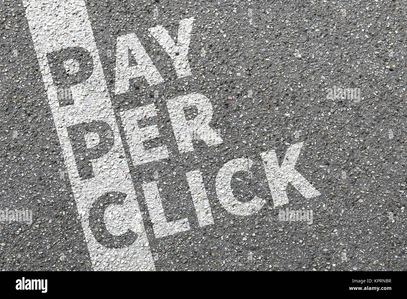 Pay per click PPC Werbung werben bezahlen Internet Business Konzept bestellen Stock Photo