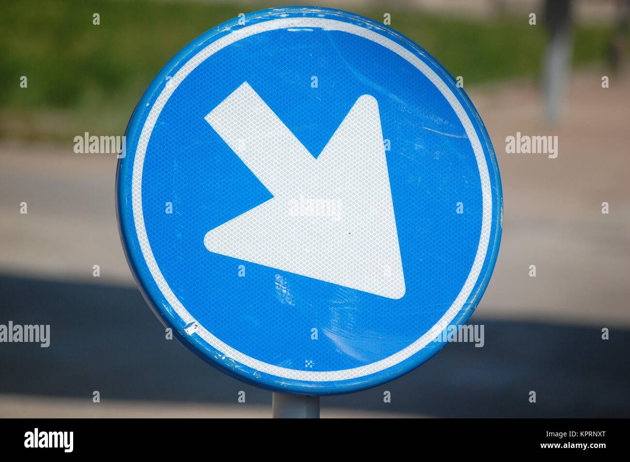 Traffic sign arrow right Stock Photo - Alamy