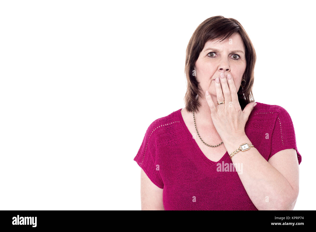 Image surprised nice woman hi-res stock photography and images - Alamy