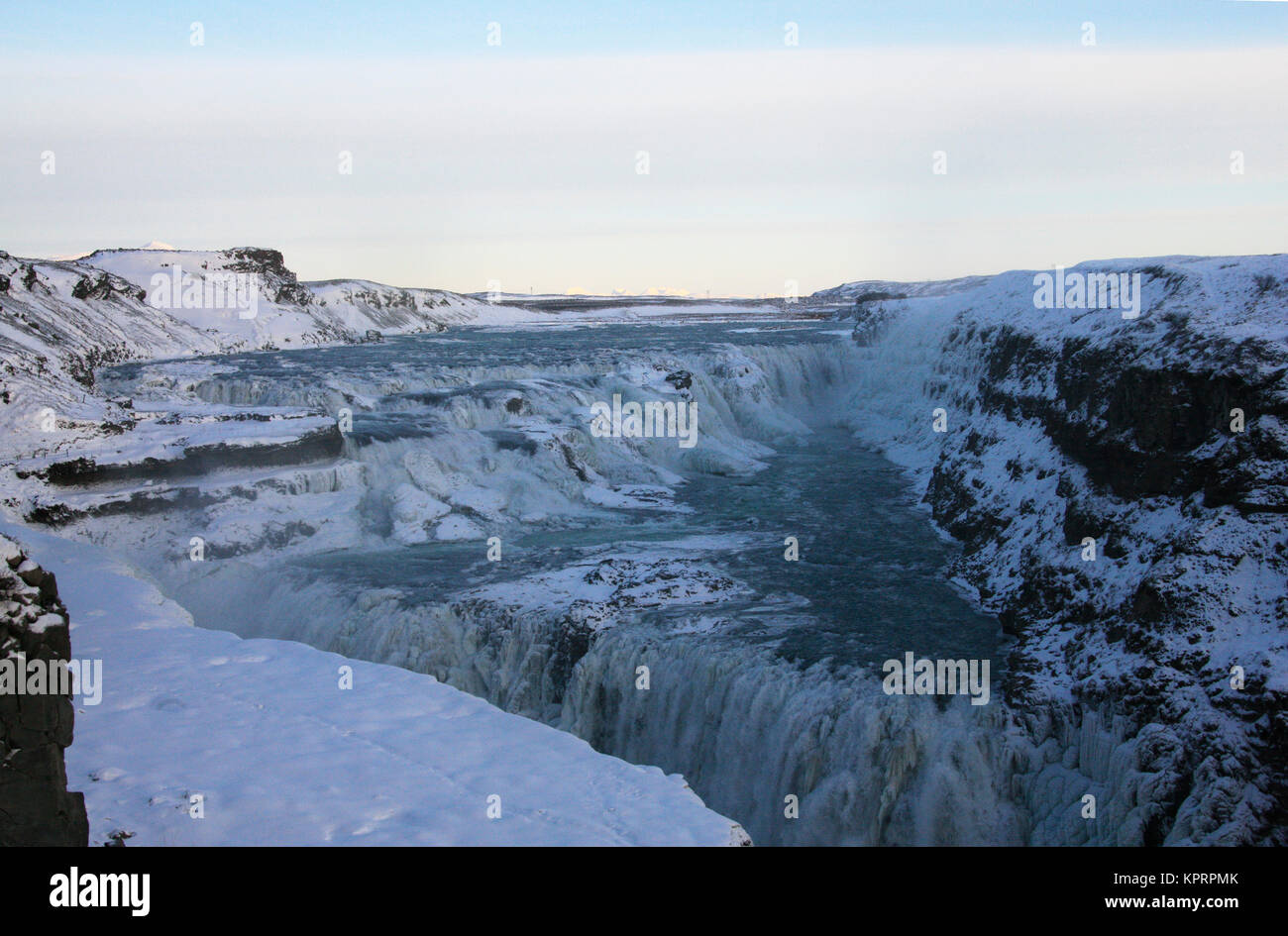 Waterfall Gullfoss, Golden Circle, Iceland in Winter Stock Photo Alamy