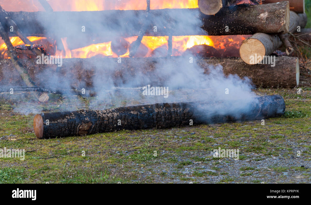 walpurgis night fire Stock Photo