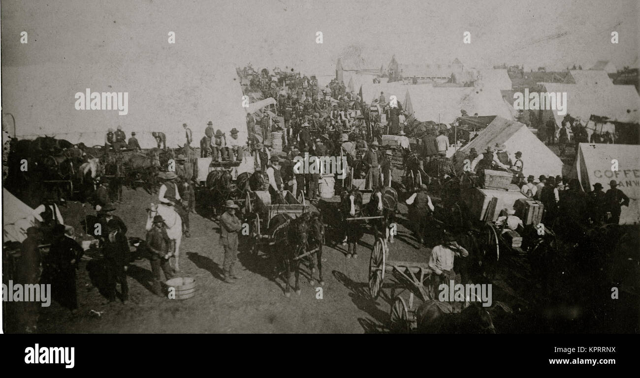 Oklahoma Sooners Land Rush Stock Photo Alamy