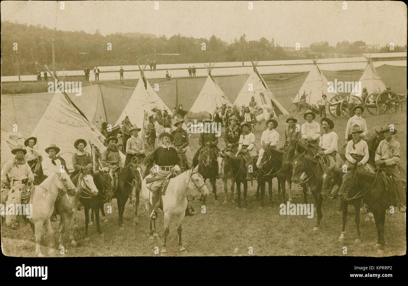 101 Ranch & Buffalo Bill Wild West Show, Circa 1900S. Stock Photo