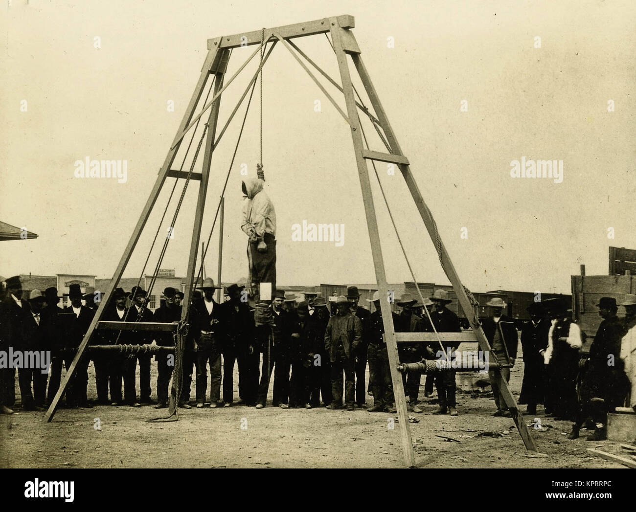 A Hanging In The Cow Country. Stock Photo