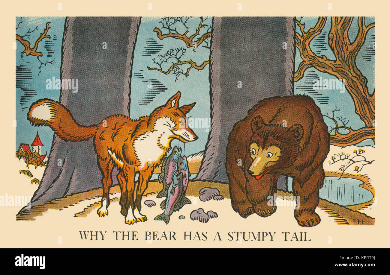 Why the Bear has a Stumpy Tail Stock Photo