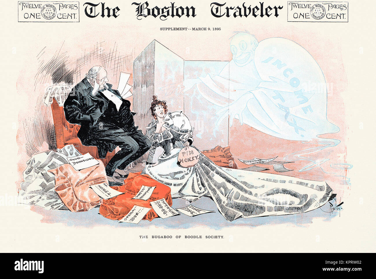 The Boston traveler, supplement -- March 9, 1895 Stock Photo