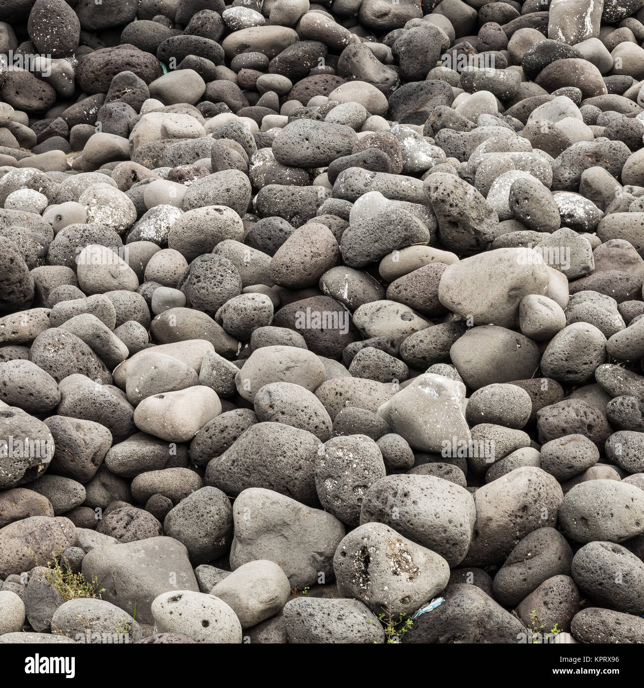 Volcanic rock beach - ideal for backgrounds Stock Photo