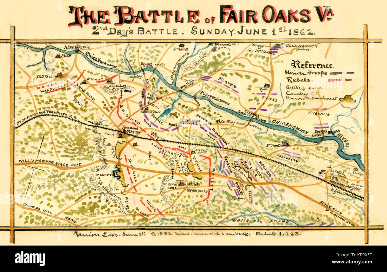 Battle of Seven Pines Stock Photo Alamy