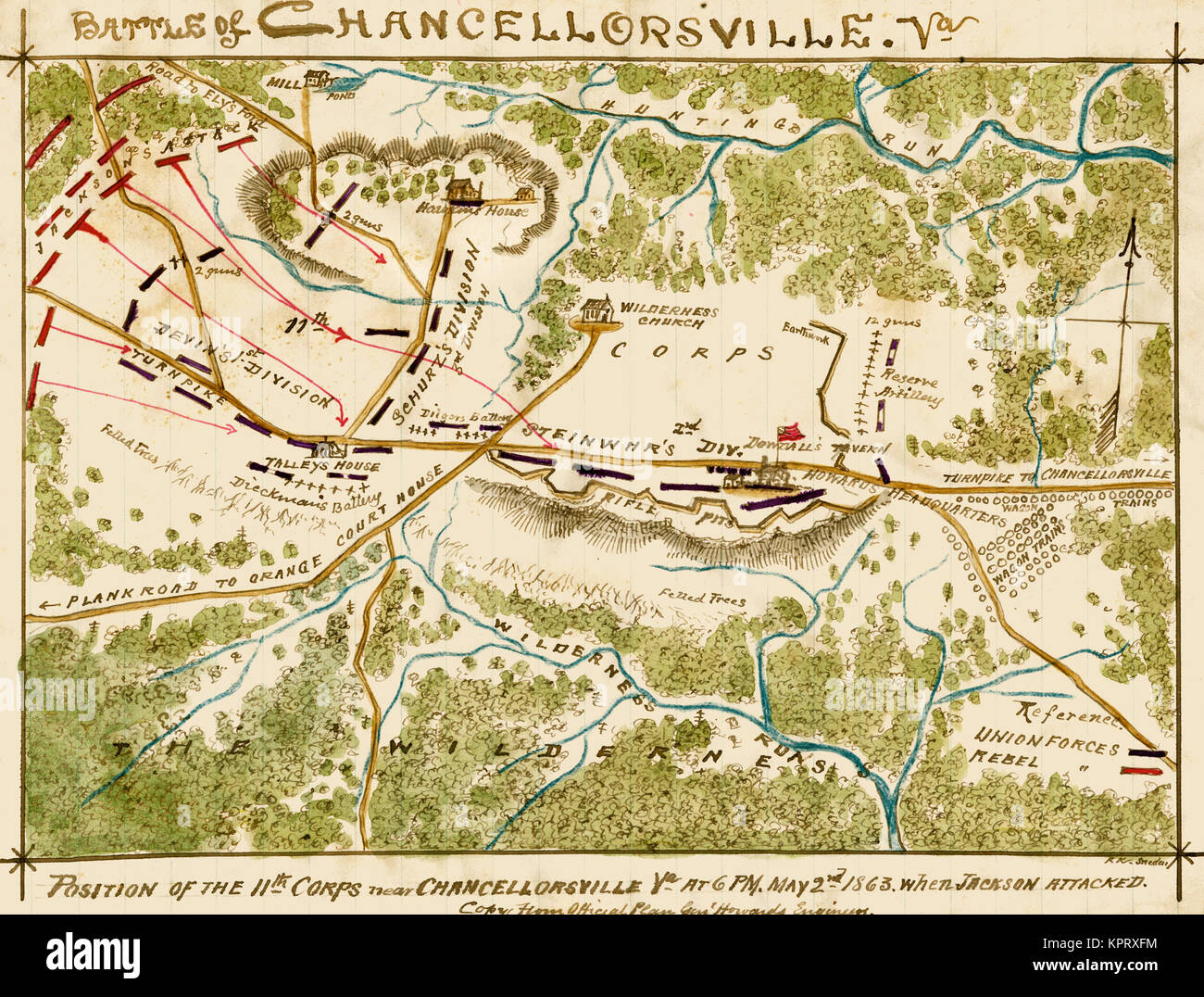 Battle of Chancellorsville or Spotsylvania Stock Photo