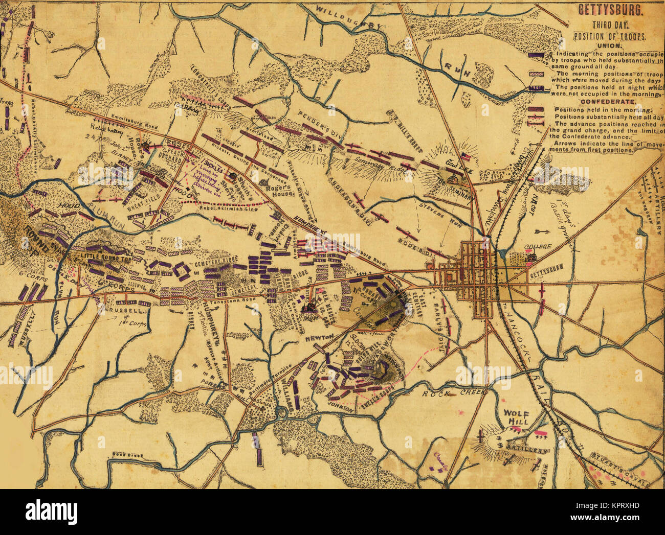 Gettysburg map hires stock photography and images Alamy