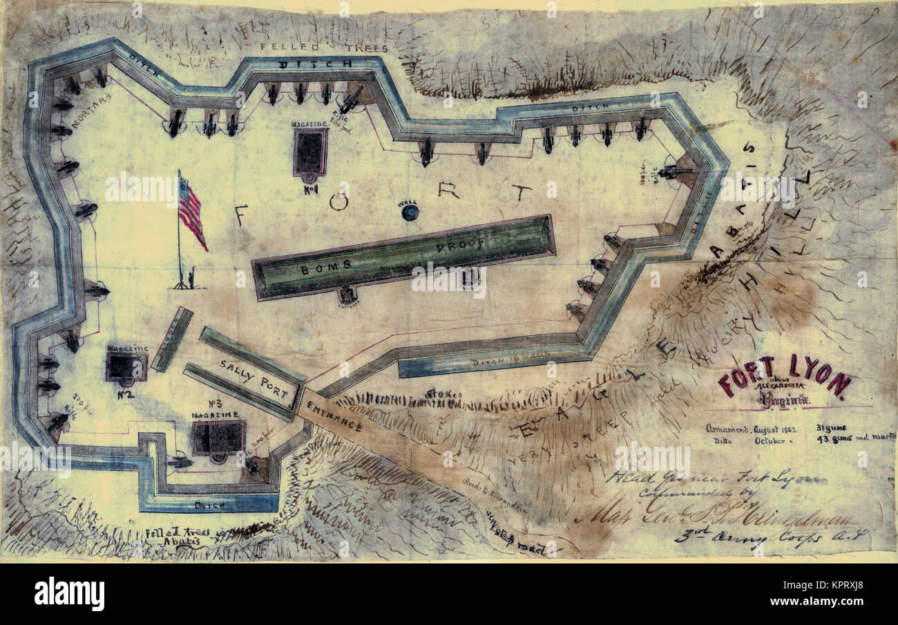 Plan of Yorktown, Virginia April, 1862 Stock Photo Alamy