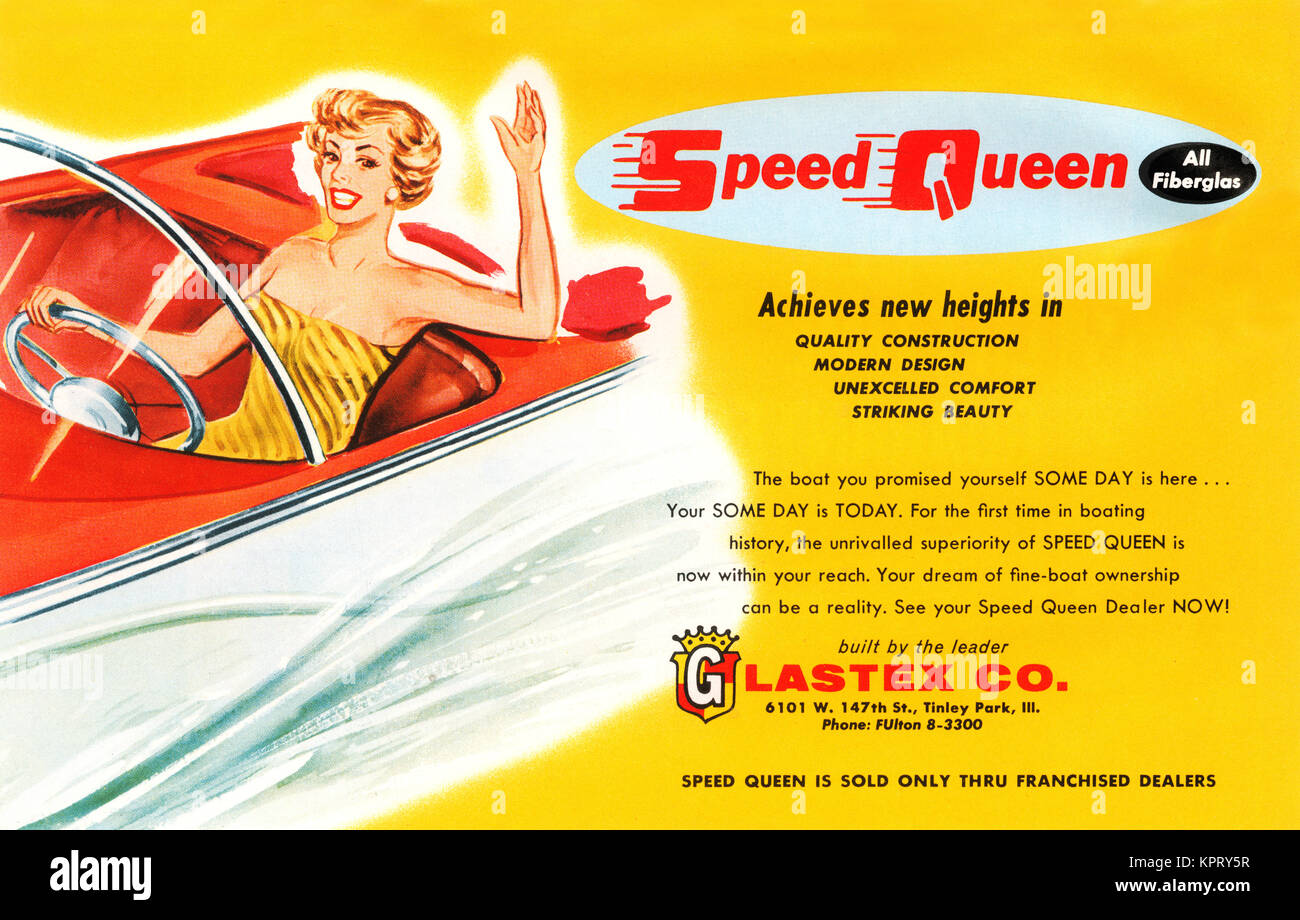 Speed Queen All Fiberglass Stock Photo Alamy