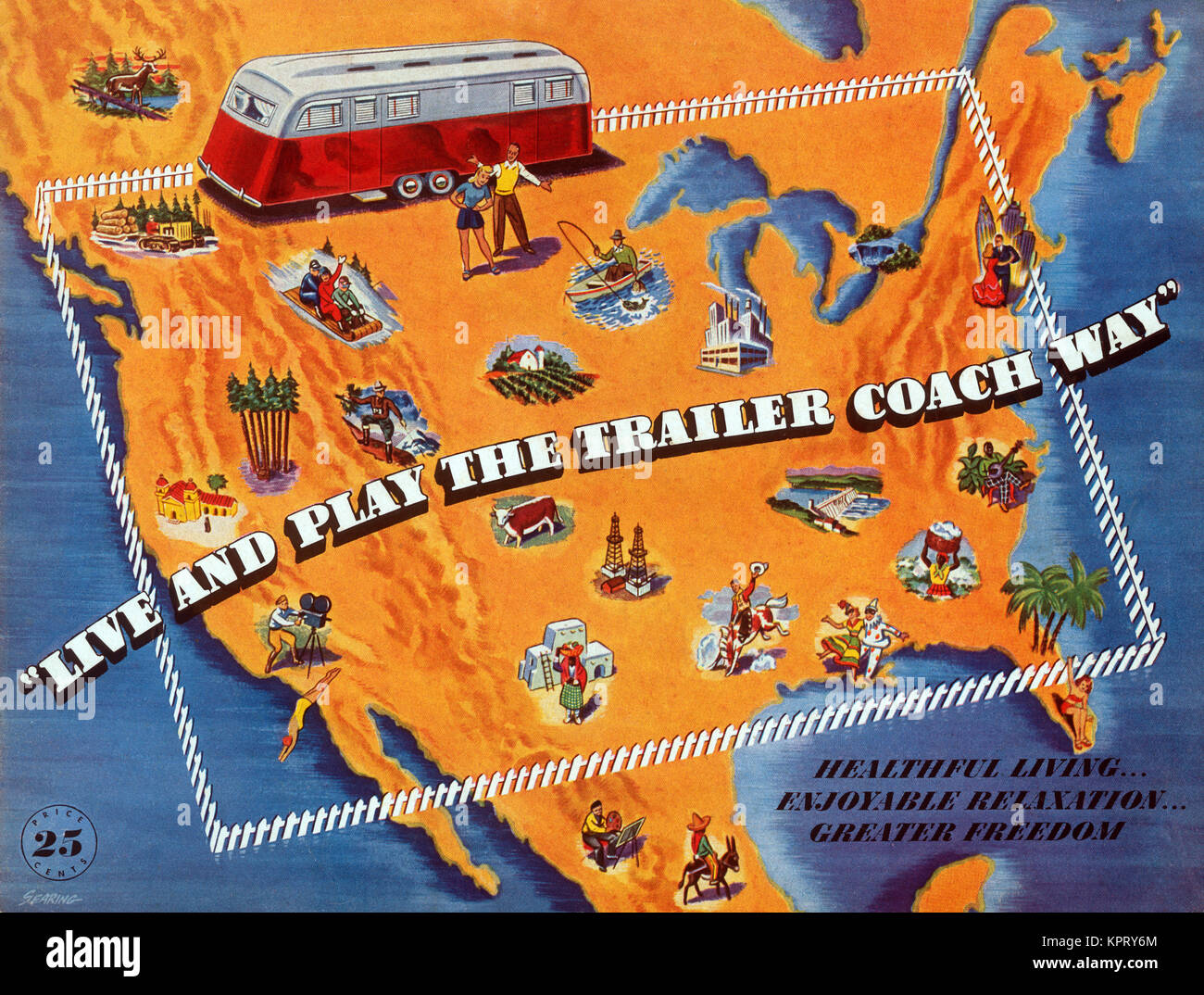 Live and Play the Trailer Coach Way Stock Photo
