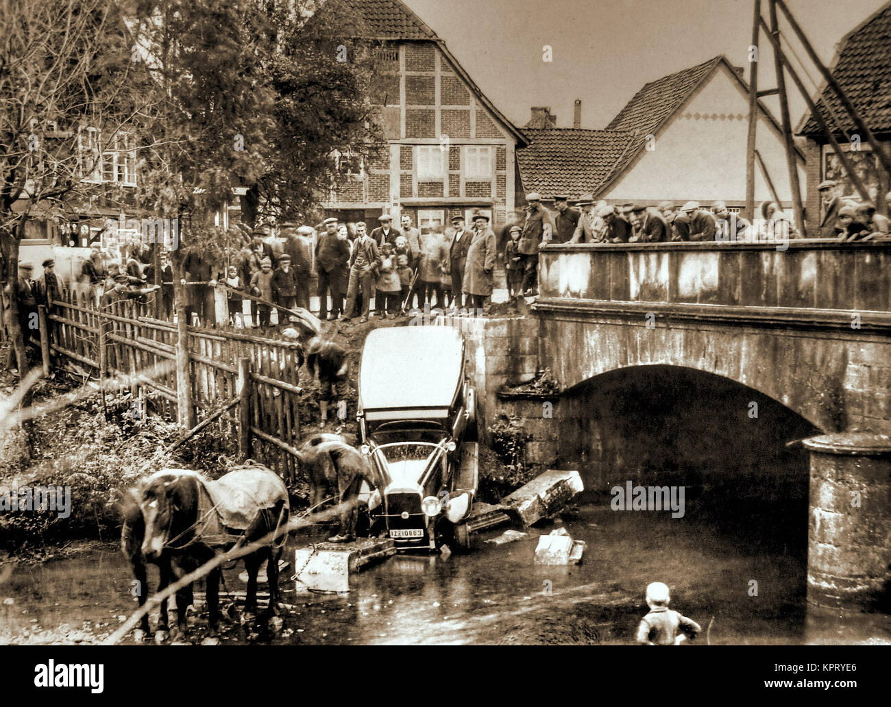 Maybe the Horse was Drunk or was it the Driver Stock Photo