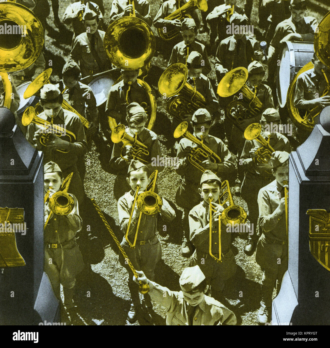 Horn Group of a Boy Scout Band Stock Photo Alamy