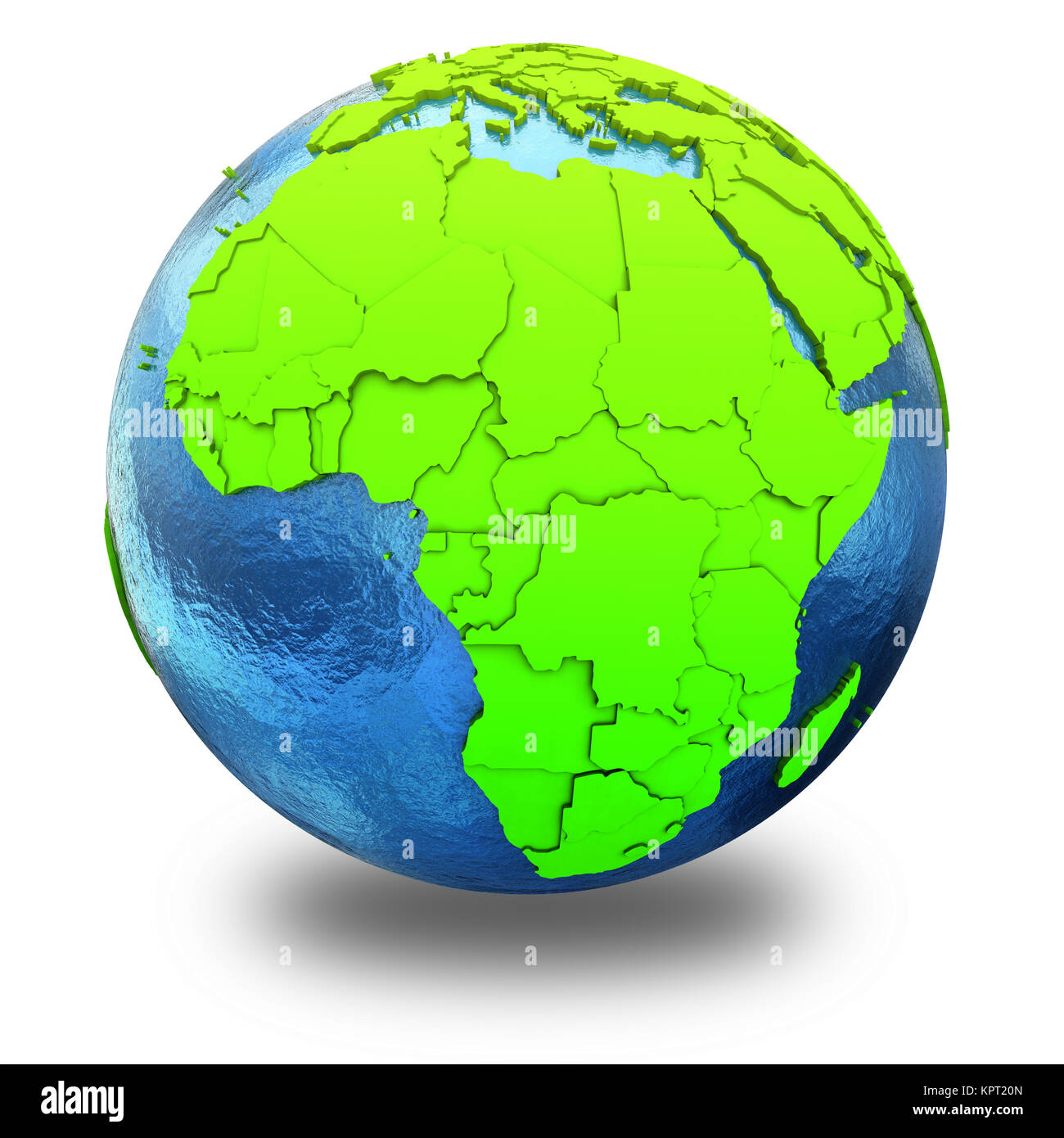 Africa on green Earth Stock Photo - Alamy