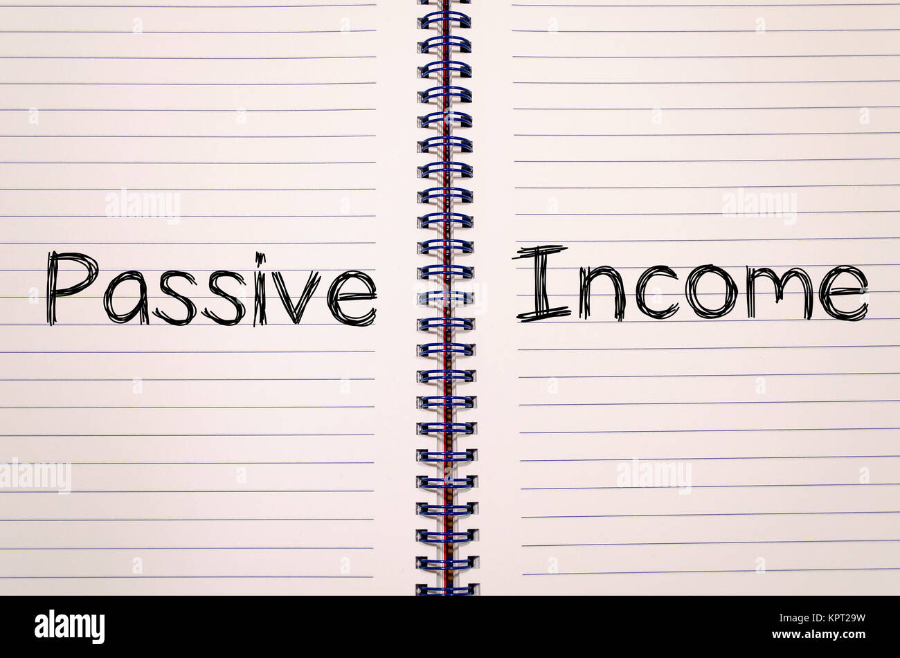 Passive write on notebook Stock Photo Alamy