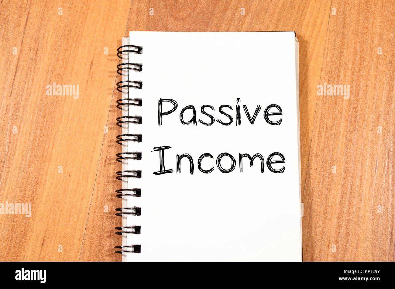 Passive write on notebook Stock Photo Alamy