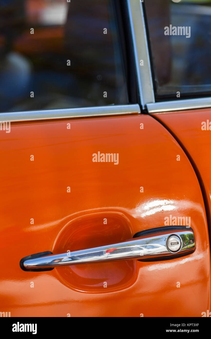 Color image of an old car door handle Stock Photo Alamy