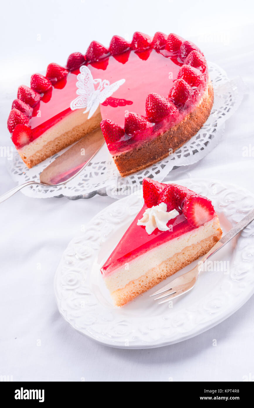 strawberry cheesecake Stock Photo