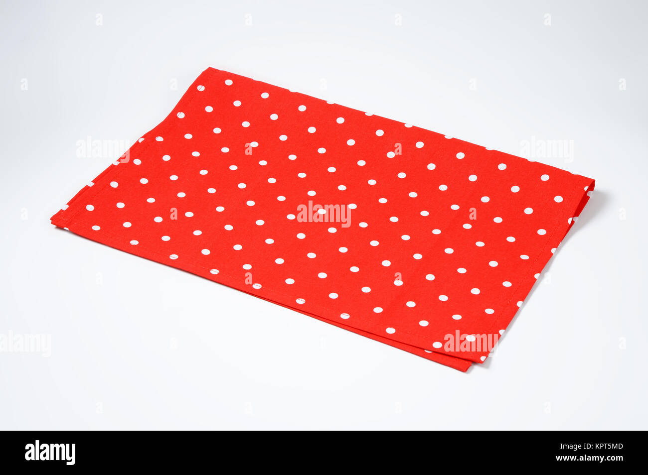 red and white polka dot placemat Stock Photo Alamy