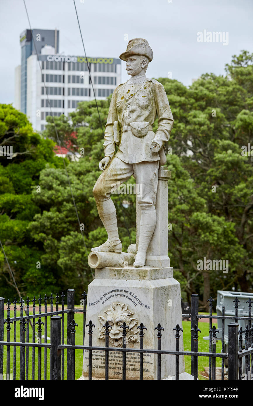 Boer War Memorial, Albert Park, Auckland, New Zealand Stock Photo