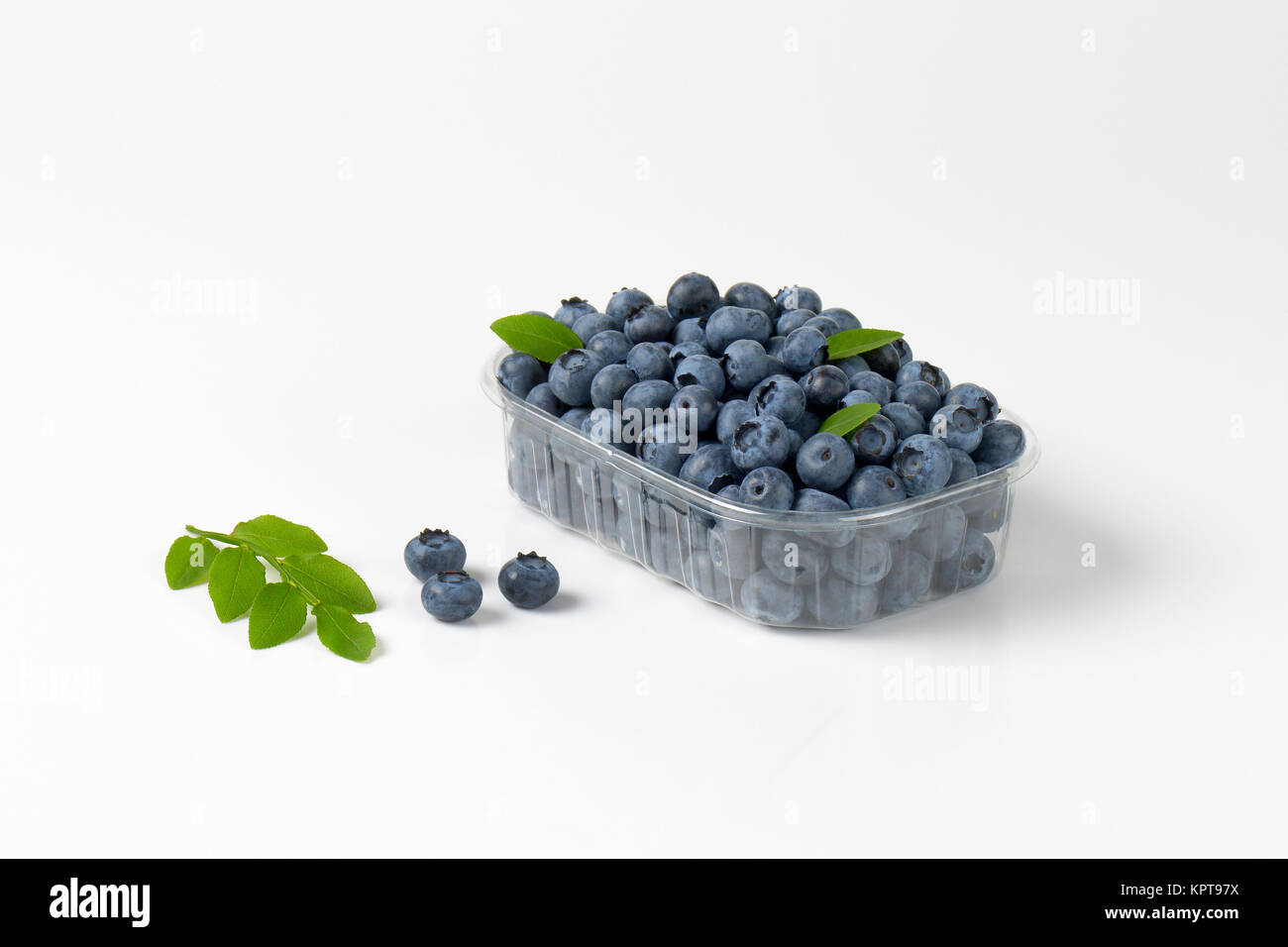 Blueberries in container Stock Photo Alamy