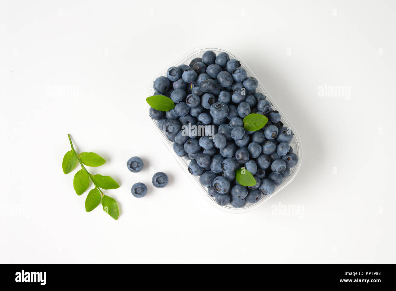 Blueberries in container Stock Photo Alamy