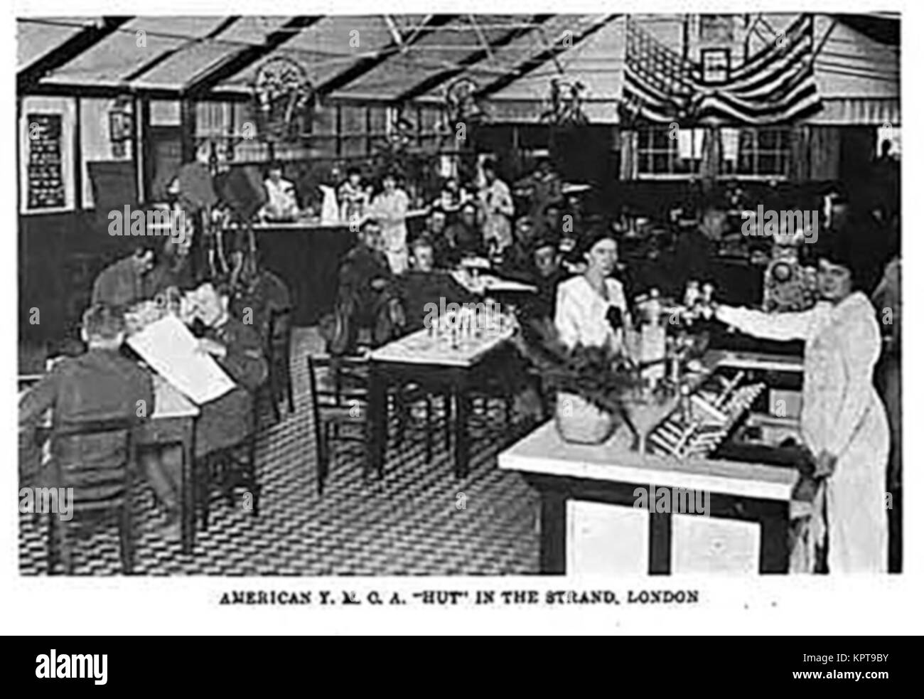 1918 American YMCA  club 'Eagle Hut' in Aldwych, The Strand, London Stock Photo