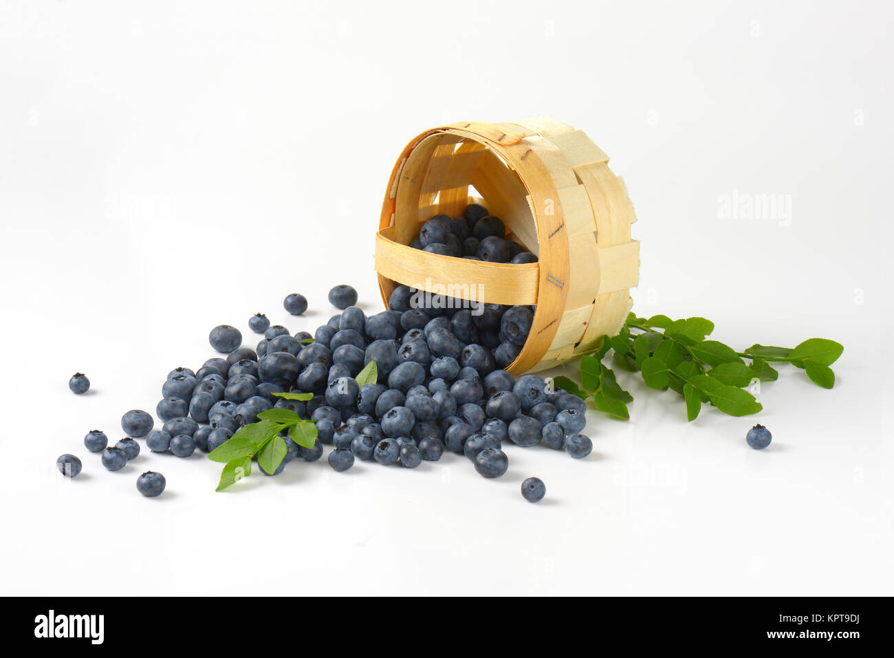 Blueberries in basket Stock Photo - Alamy