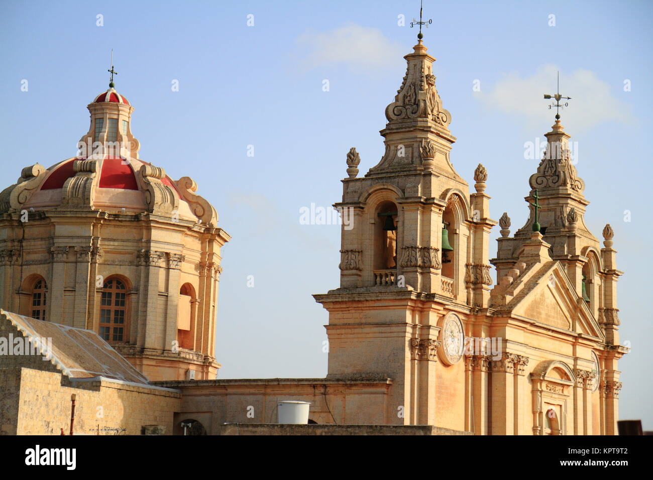 St. Peter & Paul Cathedral in Mdina. Stock Photo